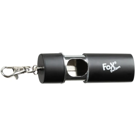 Brelok Popielniczka Turystyczna z Karabińczykiem Fox Outdoor Czarna (otwarta)