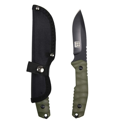 Przejdź do produktu Nóż ze stałym ostrzem Dolk Tactical Black/Olive + Pokrowiec 101 Inc.