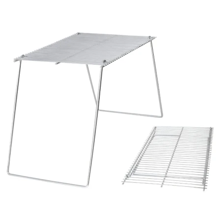 Składany ruszt na ognisko (grill turystyczny) Fox Outdoor stalowy 38x25 cm - złożony i rozłożony