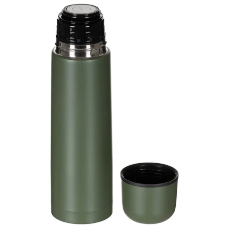 Stalowy Termos Turystyczny Próżniowy 500 ml Oliwkowy Fox Outdoor - otwarte wieczko