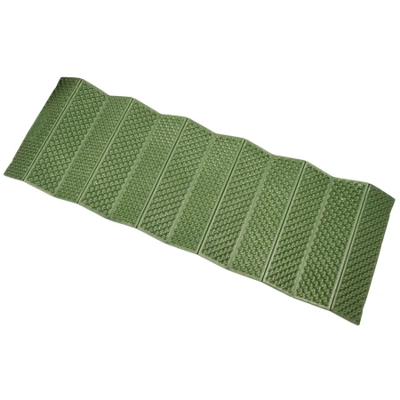 Karimata składana wojskowa MFH 180x58 cm – pianka EVA z wypustkami, harmonijka (zielona, rozłożona)