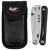 Multitool Fox Outdoor 7w1 ze Stali nierdzewnej - Zestaw bitów i krzesiwo - (czarno-srebrny) - złożony + etui