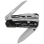 Multitool Fox Outdoor 7w1 ze Stali nierdzewnej - Zestaw bitów i krzesiwo - (czarno-srebrny) - złożony