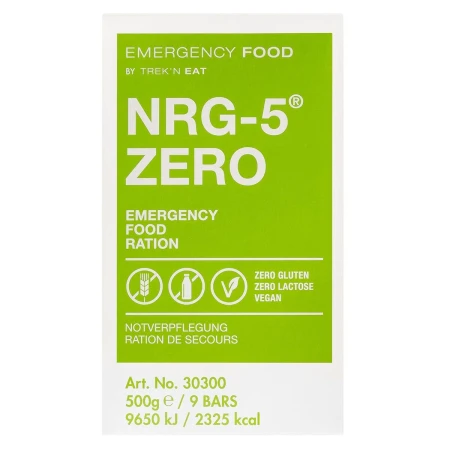 Racja żywnościowa NRG-5 ZERO Emergency Food Ration 500g - wegańska (w opakowaniu)