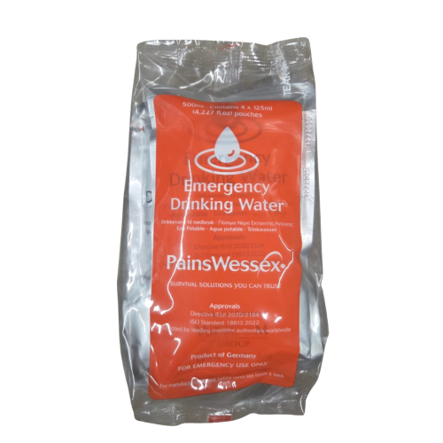 Przejdź do produktu Woda pitna awaryjna Pains Wessex Emergency Drinking Water 500ml (4 x 125 ml)
