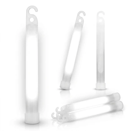 Światło chemiczne LightStick z haczykiem – pałeczka świetlna (biały)
