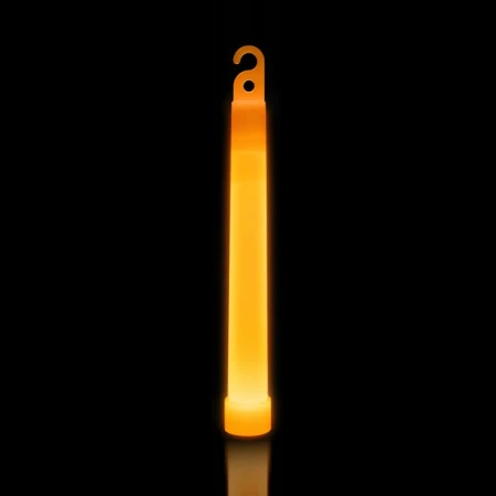 Światło chemiczne LightStick z haczykiem – pałeczka świetlna (pomarańczowy, w ciemnym pomieszczeniu)