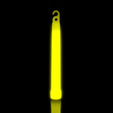 Światło chemiczne LightStick z haczykiem – pałeczka świetlna (żółty, w ciemnym pomieszczeniu)
