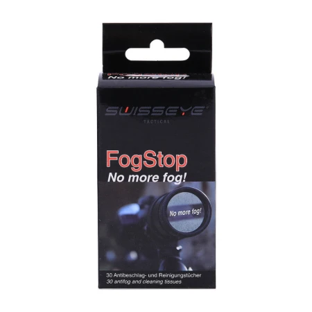 Chusteczki przeciwmgielne Swiss Eye Fog Stop (30 szt.) – anti-fog do 24h, antystatyczne