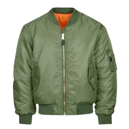 Kurtka Męska Przejściowa Bomberka MA-1 - (Zielona) - przód