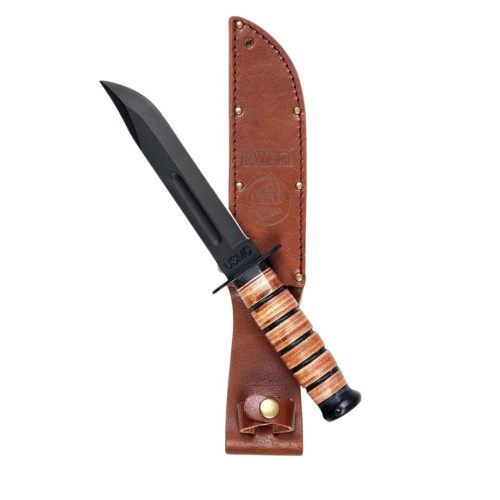 Przejdź do produktu Nóż Wojskowy WW II z Pochwą Skórzaną