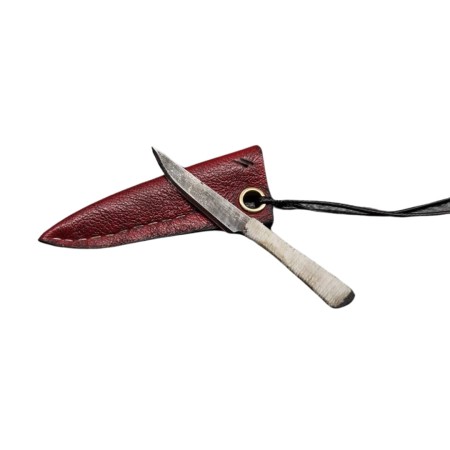 Naszyjnik Użytkowy EDC Nożyk Handmade + pokrowiec (4 rodzaj)