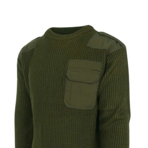 Przejdź do produktu Sweter wojskowy Fostex Garments 100% akryl – pagony, kieszeń na piersi