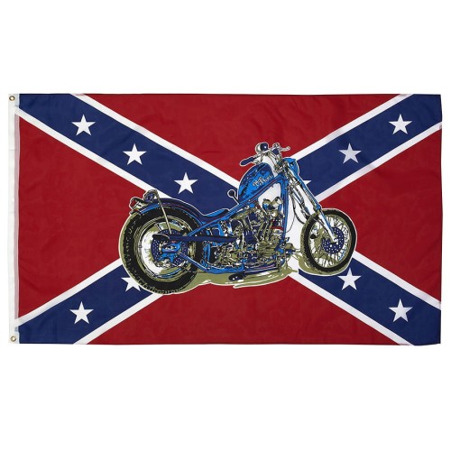 Przejdź do produktu Flaga Rebel-Motor (150x100 cm) Premium Druk Konfederacja USA