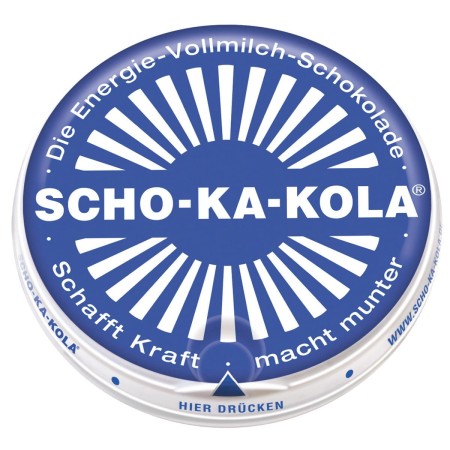 Czekolada mleczna z kofeiną Scho-Ka-Kola 100g (niebieski pojemnik)