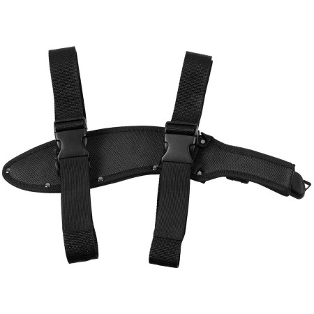 Maczeta Kukri Stalowa Czarna w Pochwie - widok z lewego boku