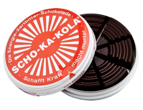 Przejdź do produktu Czekolada energetyczna Scho-Ka-Kola z kofeiną 100g – gorzka/mleczna, legendarna czekolada pilotów Luftwaffe, data 2027