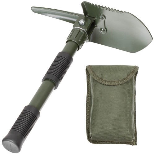Przejdź do produktu Saperka składana MFH 3w1 Olive + pokrowiec – szufla, piła, kilof
