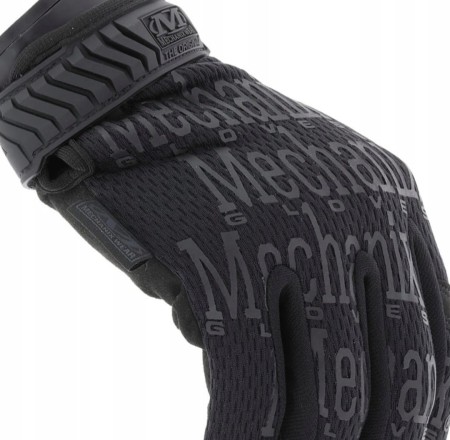 Rękawice Ochronne Taktyczne Mechanix Wear Original - Czarne (widok góry rękawic z bliska)