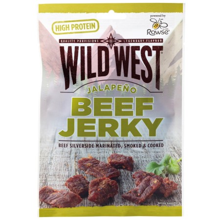 Suszona wołowina Beef Jerky Wild West 60g - smak jalapeno - wysoko proteinowa
