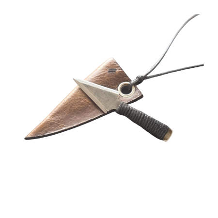 Naszyjnik Użytkowy EDC Nożyk Handmade + pokrowiec (3 rodzaj)