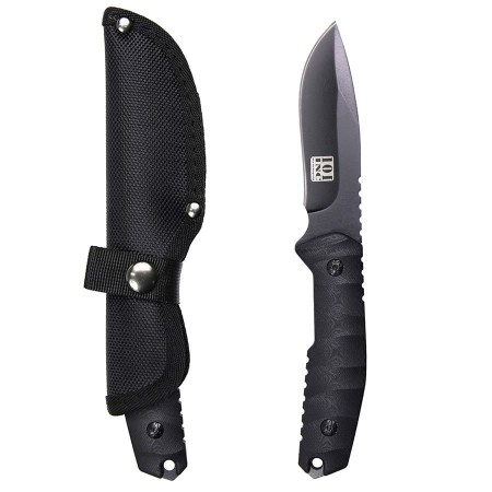 Nóż ze stałym ostrzem Dolk Tactical Black + Pokrowiec 101 Inc.