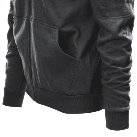 Bluza Taktyczna z rzepami i kapturem TF-2215 (czarna) - dolna część