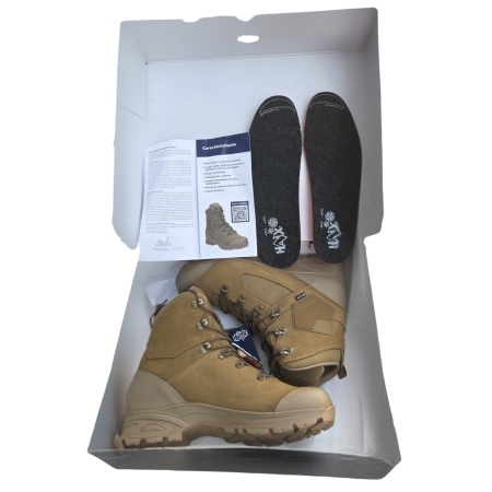 Buty Wojskowe Haix Combat GTX Gore-Tex Coyote (rozmiar 44) - prezentacja wszystkiego w kartonie
