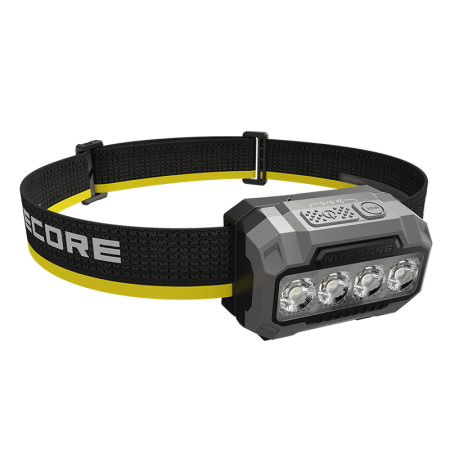 Latarka Czołowa Nitecore HA23 UHE MCT 600lm Czarna - widok z lewego boku