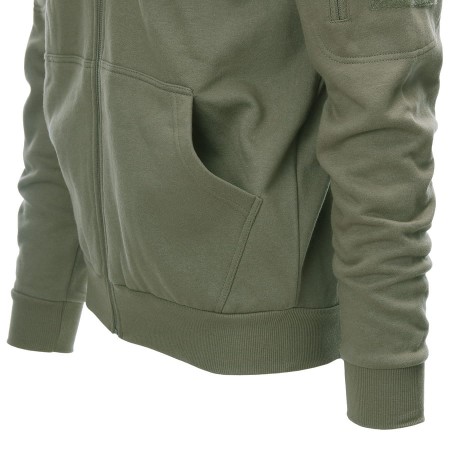 Bluza Taktyczna z rzepami i kapturem TF-2215 (zielona - ranger green) - dolna część