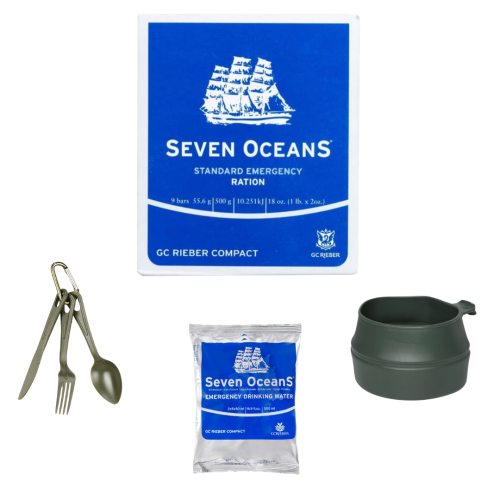 Przejdź do produktu Zestaw Norweska Racja Żywnościowa Seven Oceans 500g - 2400 kcal - 9 batonów
