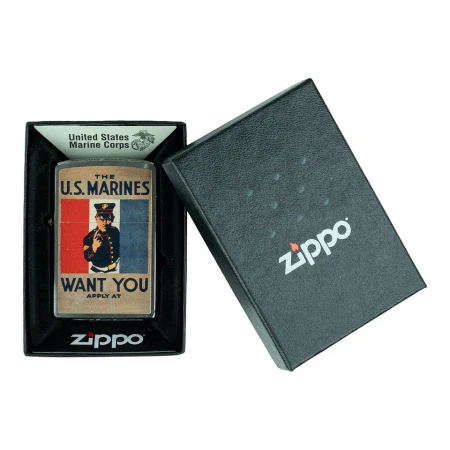 Zapalniczka Zippo US Marines Want You (Limitowana Edycja) - w pudełku