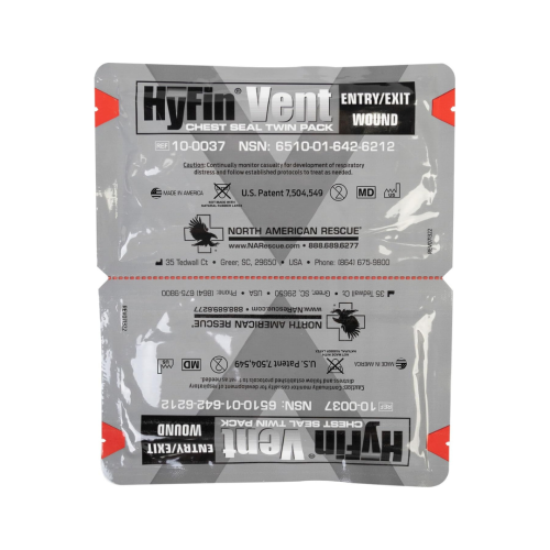 Przejdź do produktu Opatrunek Wentylowy na Klatkę Piersiową HyFin Vent Chest Seal (Zestaw 2 szt.)