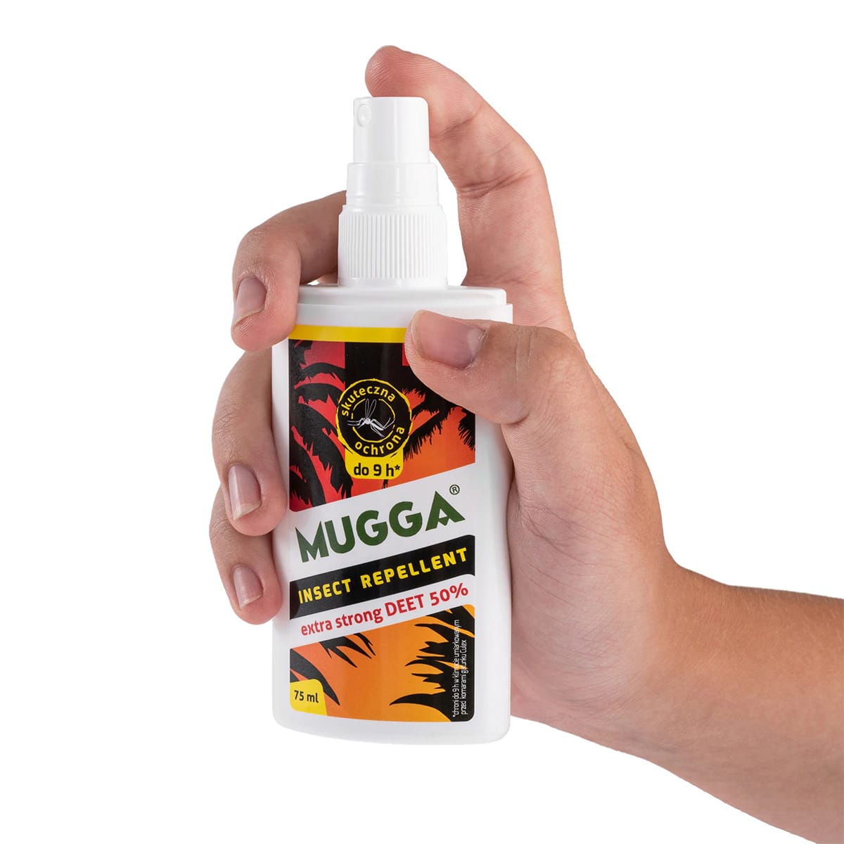 Środek na Owady Mugga Extra Strong 50% DEET Spray 75 ml - przód, (używany)
