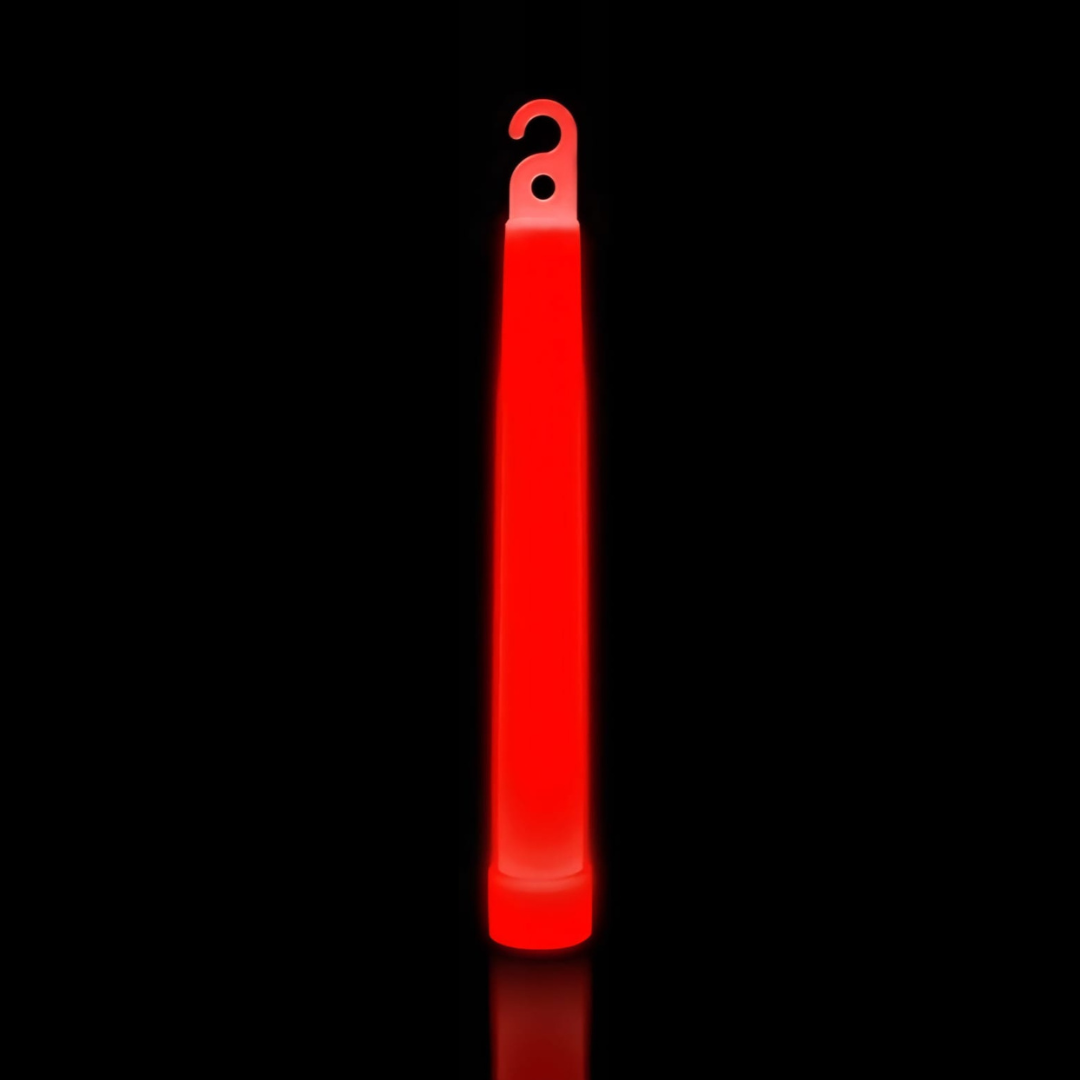 Światło chemiczne LightStick z haczykiem – pałeczka świetlna (czerwony, w ciemnym pomieszczeniu)