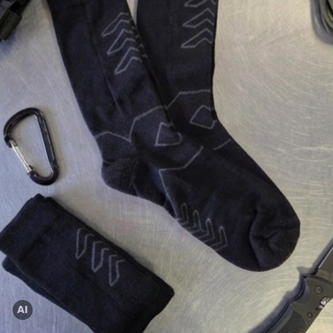 Zimowe skarpety wojskowe Wojsk Specjalnych WS Kevlar wełna - Filmar Factory - prezentacja na stole