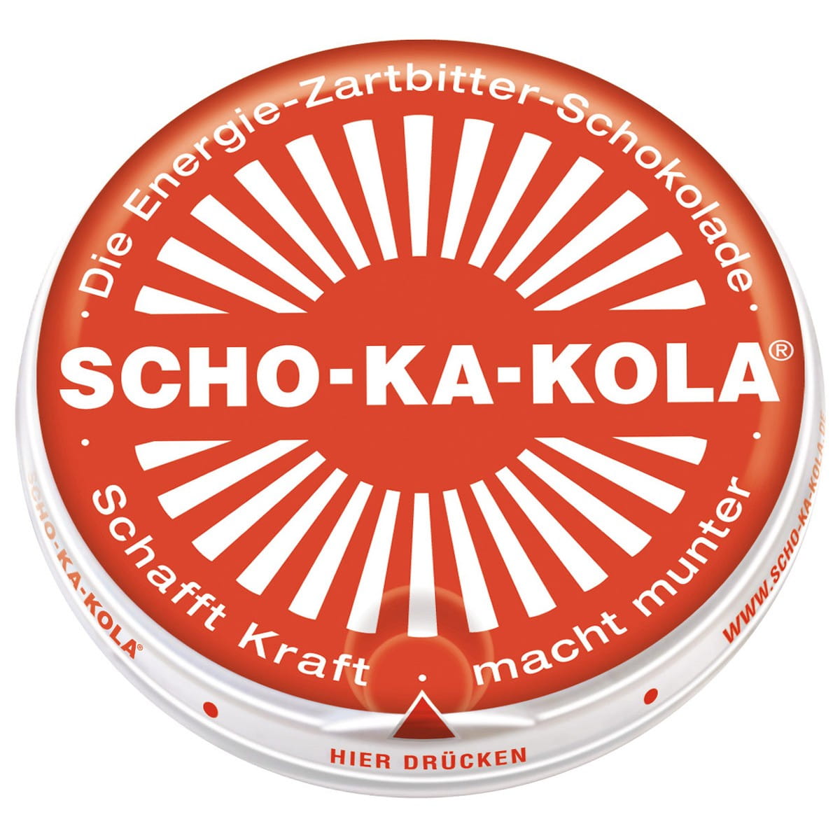 Czekolada gorzka z kofeiną Scho-Ka-Kola 100g (czerwony pojemnik)