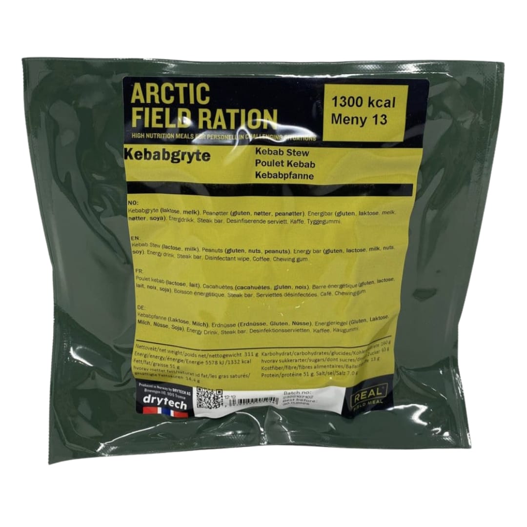 Norweska arktyczna racja żywnościowa - Arctic Field Ration - 1300kcal, menu 13 (Kebabgryte)
