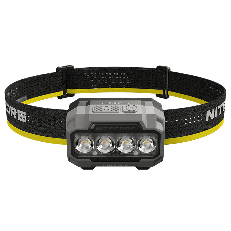 Latarka Czołowa Nitecore HA23 UHE MCT 600lm Czarna - widok z przodu